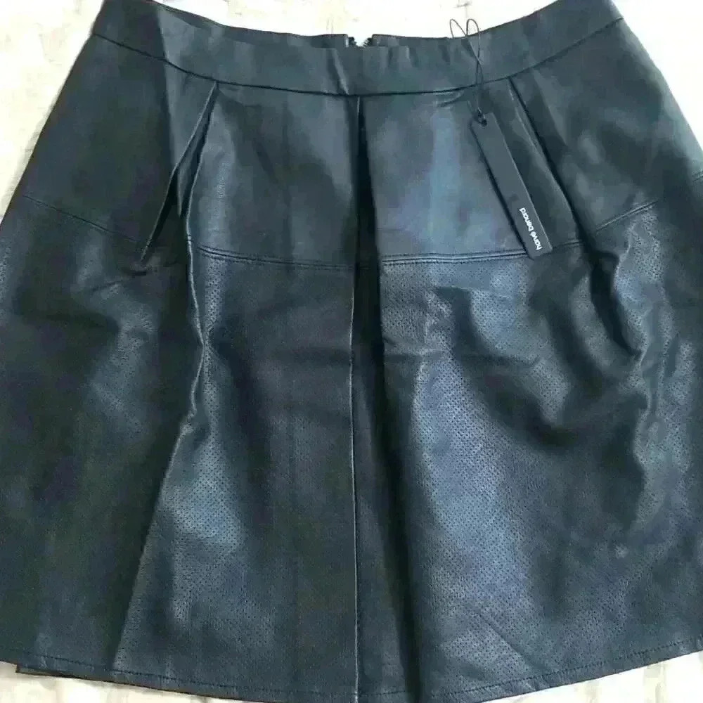 Harve Benard Faux Leather Skirt